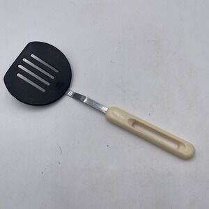 Vintage Bonny Slotted Wide Spatula Black Nylon Turner Flipper Pancake 12" USA